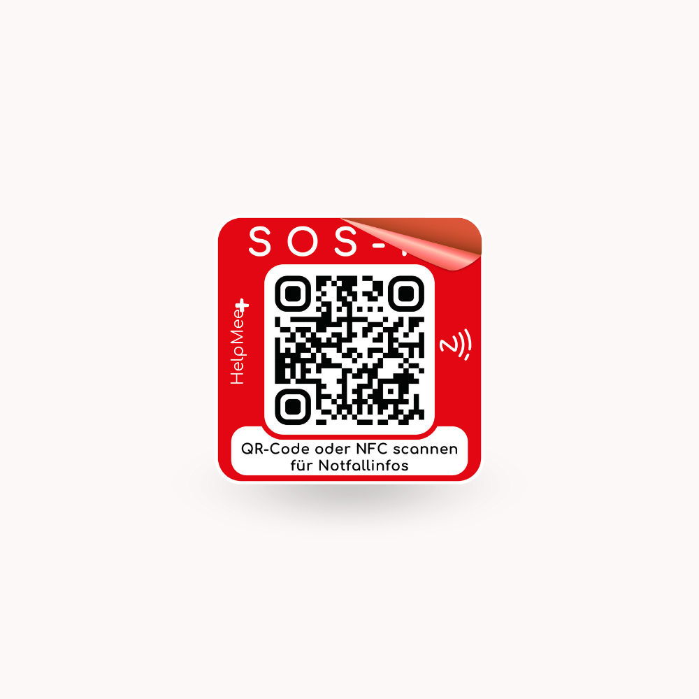 SOS Notfall Sticker 2er Set - HelpMee