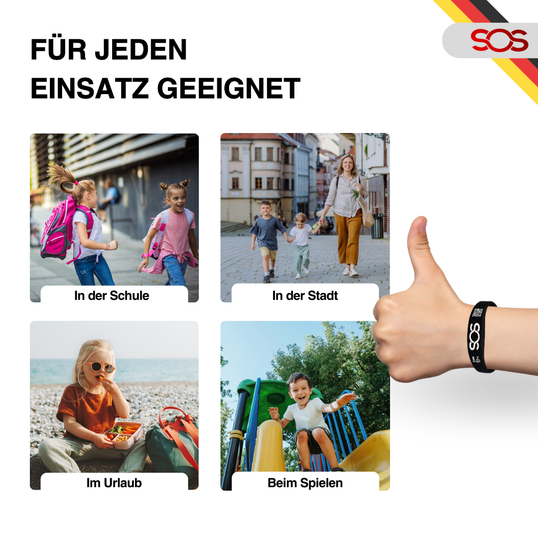SOS Notfall-Armband Kids