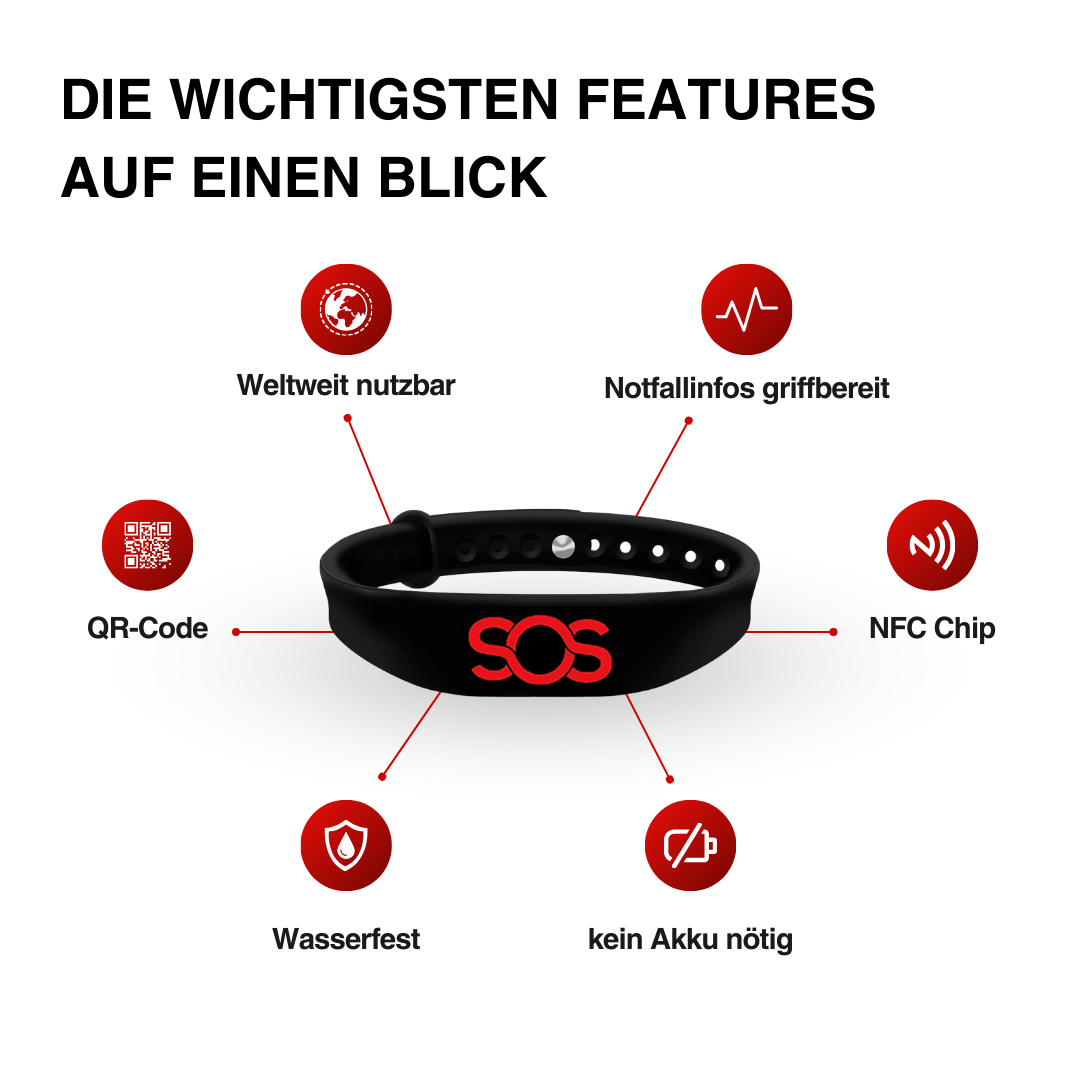 SOS Notfall-Armband