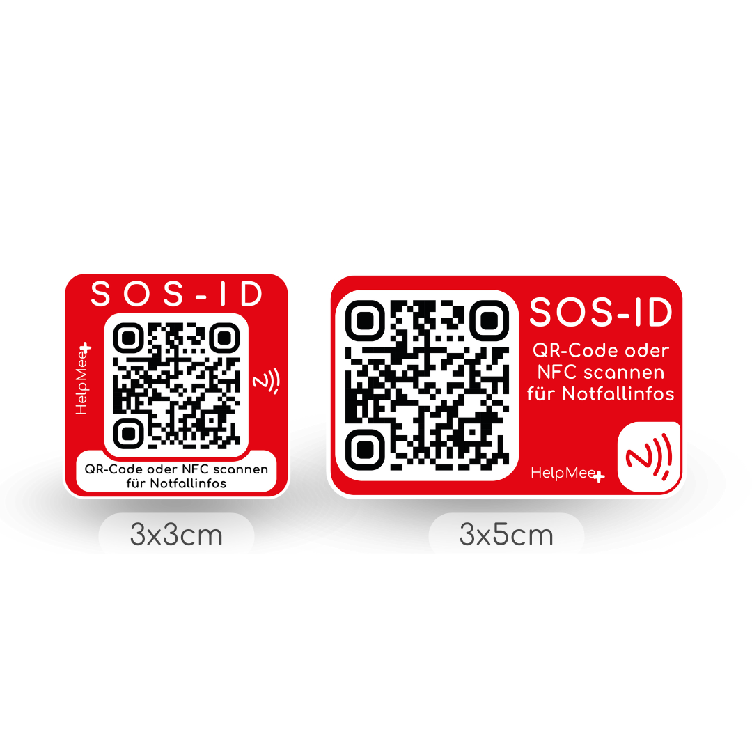 SOS Notfall Sticker 2er Set