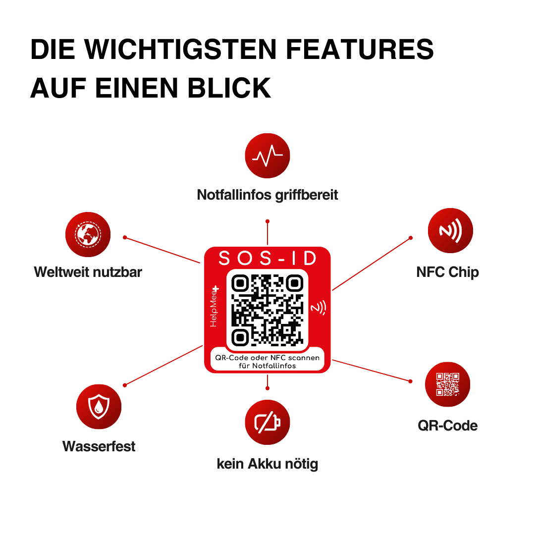 SOS Notfall Sticker 2er Set