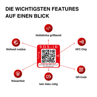 SOS Notfall Sticker 2er Set