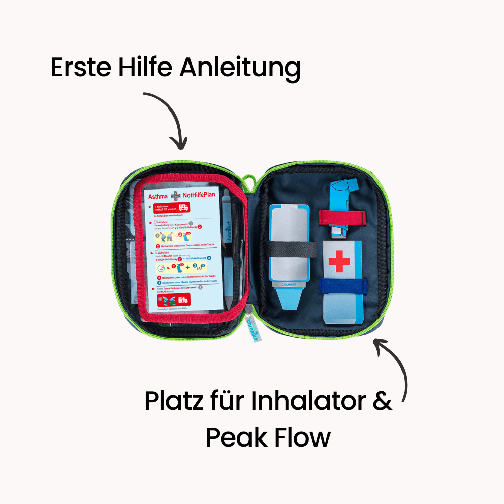 asthmaspray aufbewahrung Asthma & Allergie Notfall-Set für Kinder & Erwachsene + SOS-Karte – HelpMee