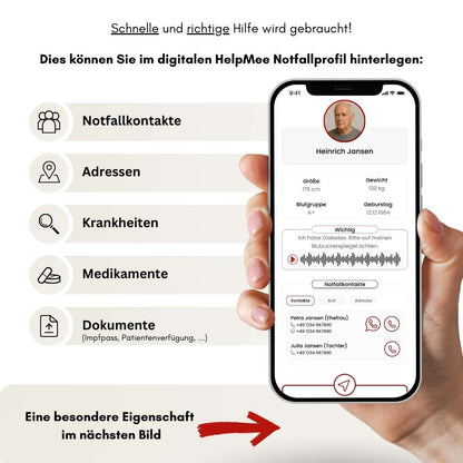 Erwachsenen - Sicherheits - Set mit digitalen Helfer - Infos - HelpMee