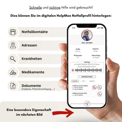 Kinder - Sicherheits - Set mit digitalen Helfer - Infos - HelpMee