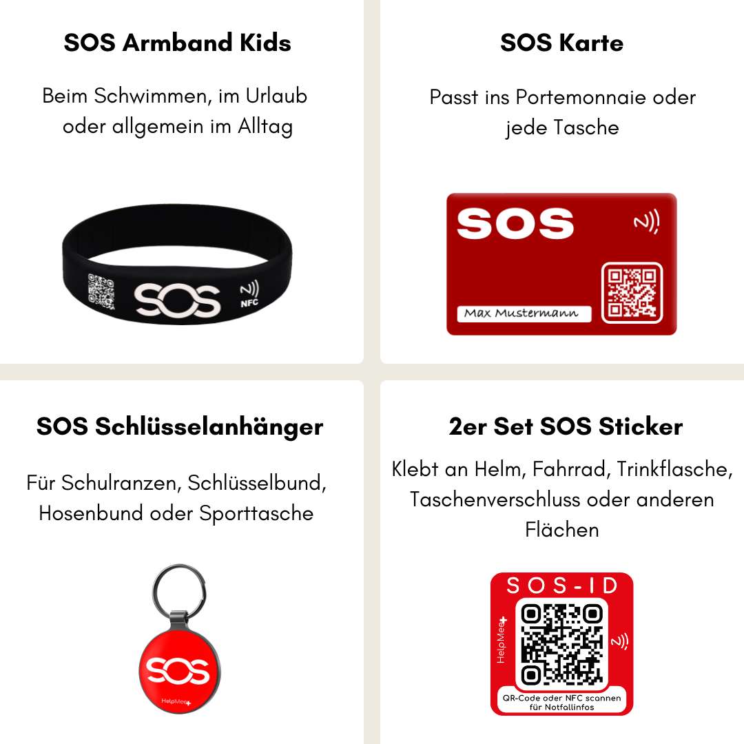 Kinder - Sicherheits - Set mit digitalen Helfer - Infos - HelpMee