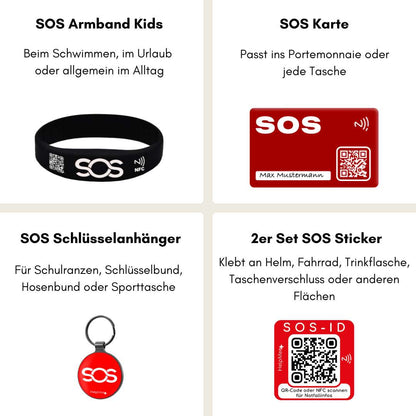 Kinder - Sicherheits - Set mit digitalen Helfer - Infos - HelpMee