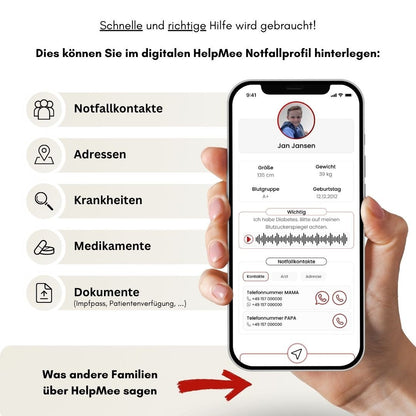 Notfall SOS Karte - HelpMee