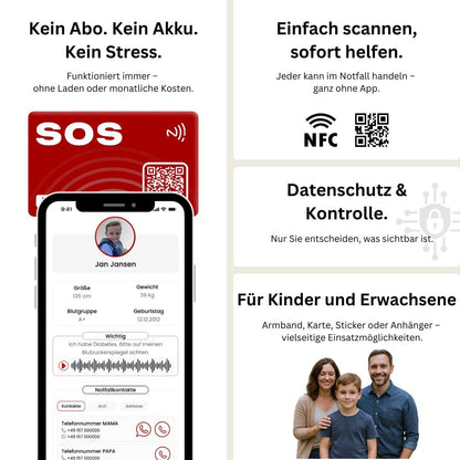 Notfall SOS Karte - HelpMee