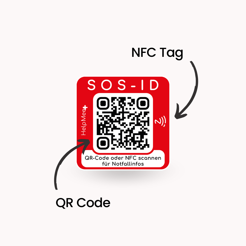 SOS Notfall Sticker 2er Set - HelpMee
