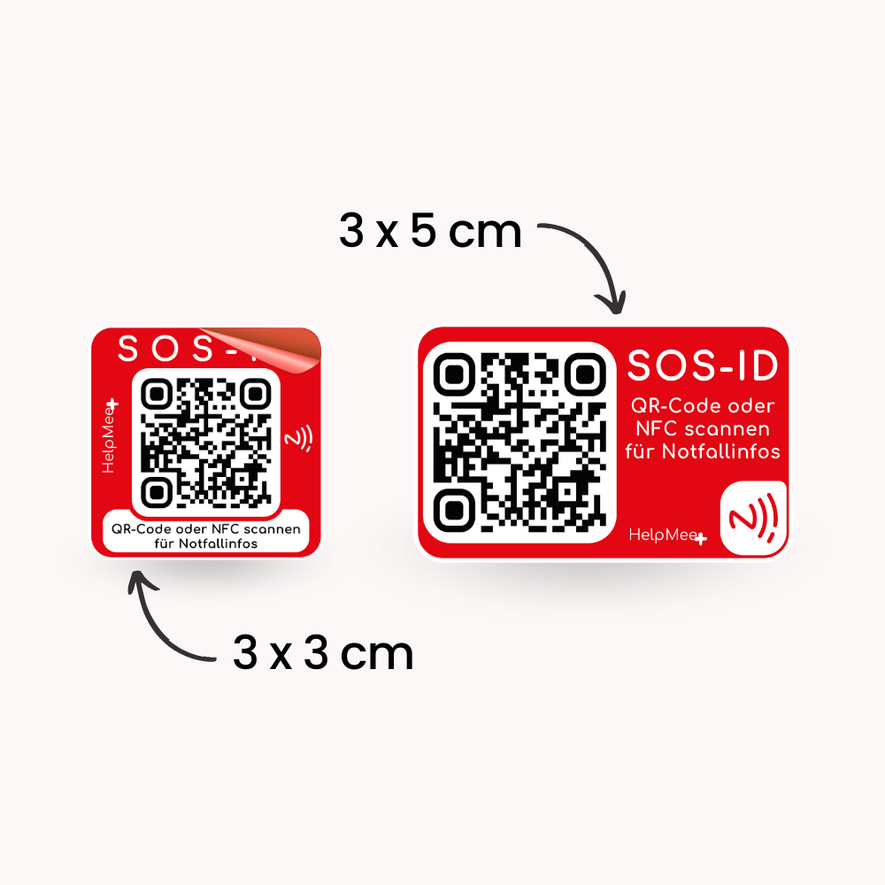 SOS Notfall Sticker 2er Set - HelpMee