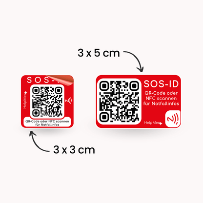 SOS Notfall Sticker 2er Set - HelpMee