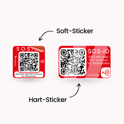 SOS Notfall Sticker 2er Set - HelpMee