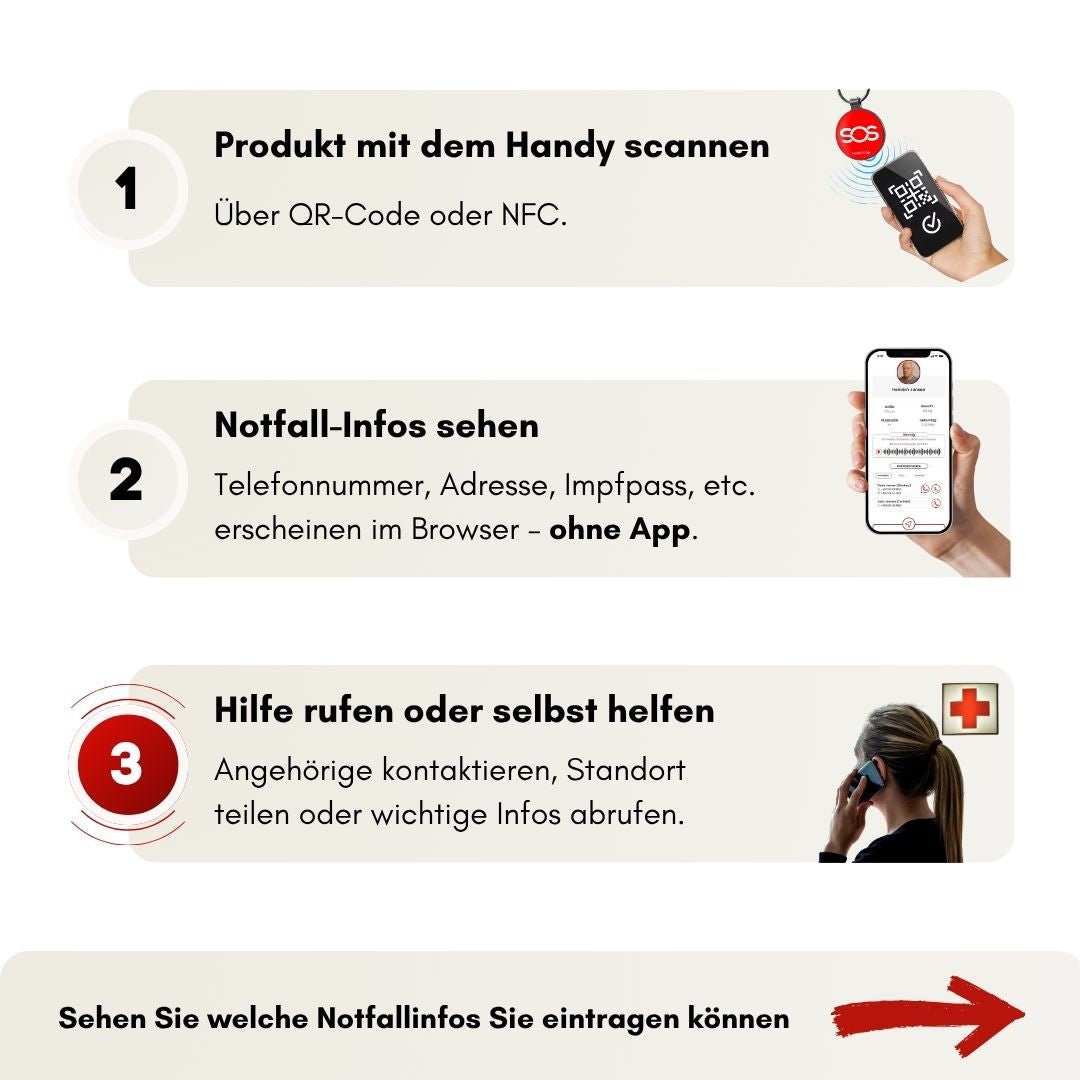 SOS Schlüsselanhänger - HelpMee