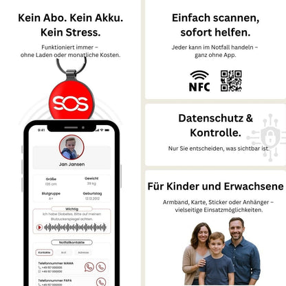 SOS Schlüsselanhänger - HelpMee